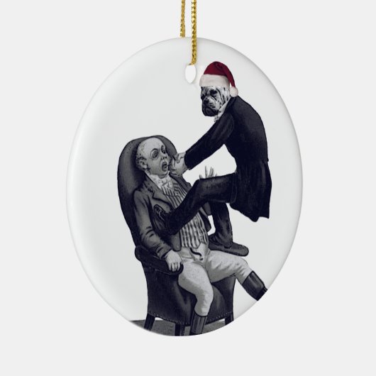 Funny Kerstdentist Keramisch Ornament (Rechts)