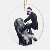 Funny Kerstdentist Keramisch Ornament (Links)