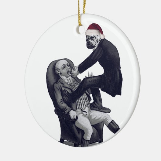 Funny Kerstdentist Keramisch Ornament (Links)