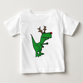 Funny Kerstdinosaur als rendierster