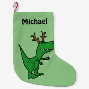 Funny Kerstdinosaur Stocking Kleine Kerstsok