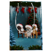 Funny kerstdogs medium cadeauzakje (Voorkant)