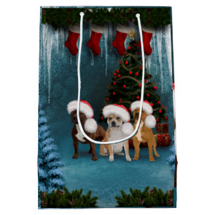 Funny kerstdogs medium cadeauzakje