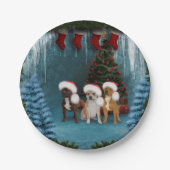 Funny kerstdogs papieren bordje (Voorkant)