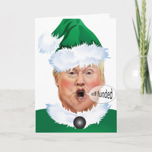 Funny KerstDonald Trump Elf Feestdagen Kaart