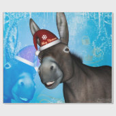 Funny kerstdonkey cadeaupapier (Vlak)