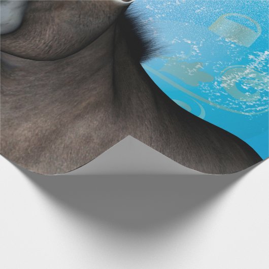 Funny kerstdonkey cadeaupapier (Hoek)