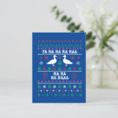 Funny Kerstduck Holiday Card Feestdagenkaart (Staand voorkant)