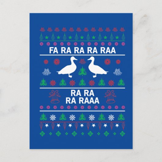 Funny Kerstduck Holiday Card Feestdagenkaart (Voorkant)