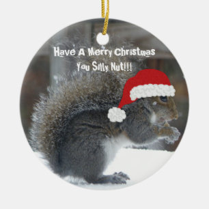 Funny Kersteekhoorn Ornament