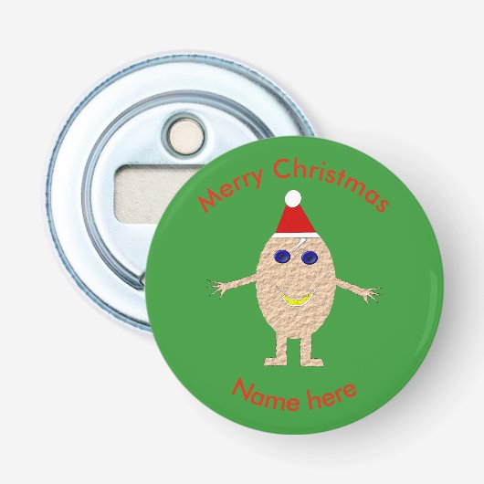 Funny Kerstei Bottle Opener (Voorkant)