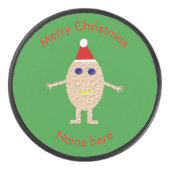Funny Kerstei Hockey Puck (Voorkant)