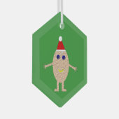 Funny Kersteieren Glas Ornament (Voorkant Rechts)