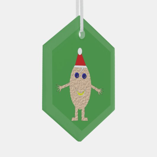 Funny Kersteieren Glas Ornament (Voorkant Rechts)