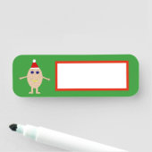 Funny Kersteieren Naamplaatje (In situ)