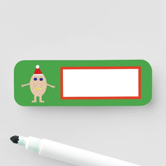 Funny Kersteieren Naamplaatje (In situ)