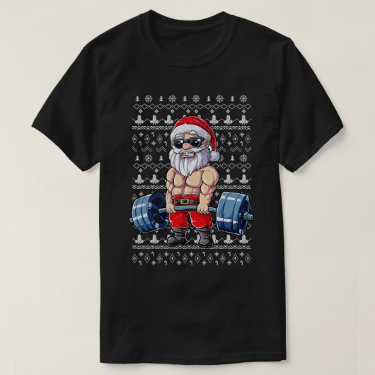 Funny Kerstfeest Funny Merry Liftmas Gym Xmas T-shirt (Design voorkant)
