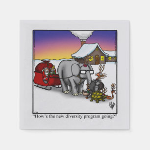 Funny Kerstfeest Humor-feest Napkins Servet