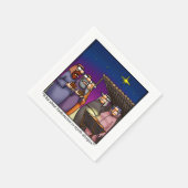 Funny Kerstfeest Humor-feest Napkins Servet (Hoek)