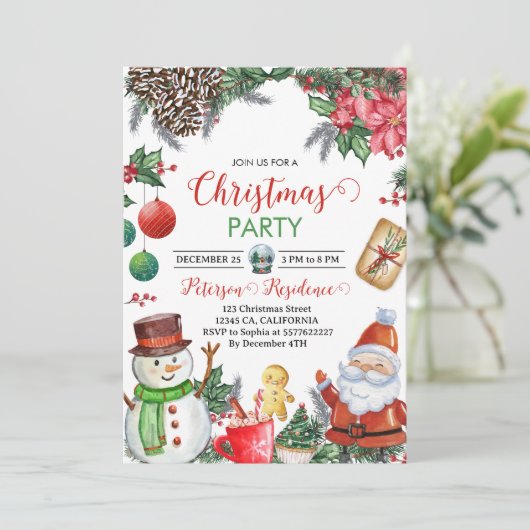 Funny  kerstfeest kaart (Staand voorkant)