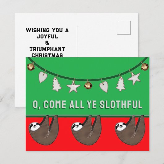 Funny Kerstfeestdag Briefkaart (Voorkant / Achterkant)