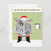 Funny Kerstfeestdag Cartoon Feestdagenkaart (Voorkant / Achterkant)