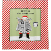 Funny Kerstfeestdag Douchegordijn (Voorkant)