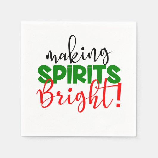 Funny Kerstfeestdag drink partijwijn Servet (Voorkant)