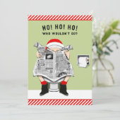 Funny Kerstfeestdag Kaart (Staand voorkant)