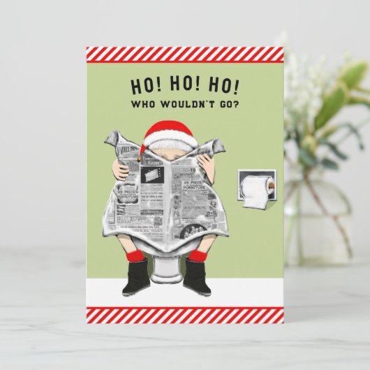 Funny Kerstfeestdag Kaart (Staand voorkant)