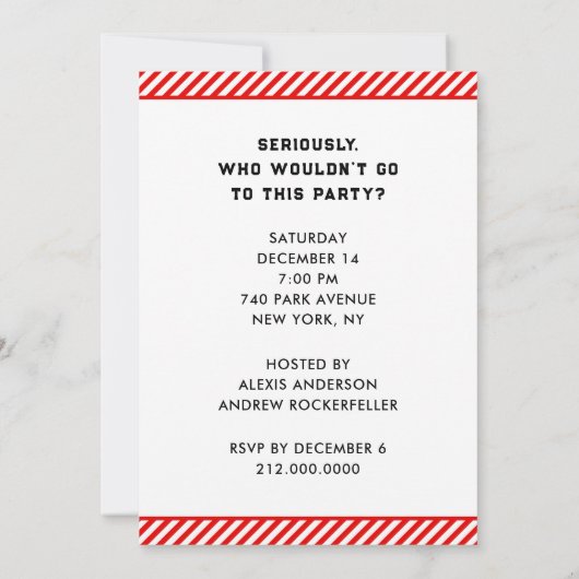 Funny Kerstfeestdag Kaart (Achterkant)