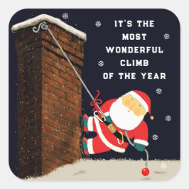 Funny Kerstfeestdag Vierkante Sticker