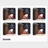 Funny Kerstfeestdag Vierkante Sticker (Vel)