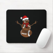 Funny KerstFootball Ball Santa Snowman Muismat (Met muis)