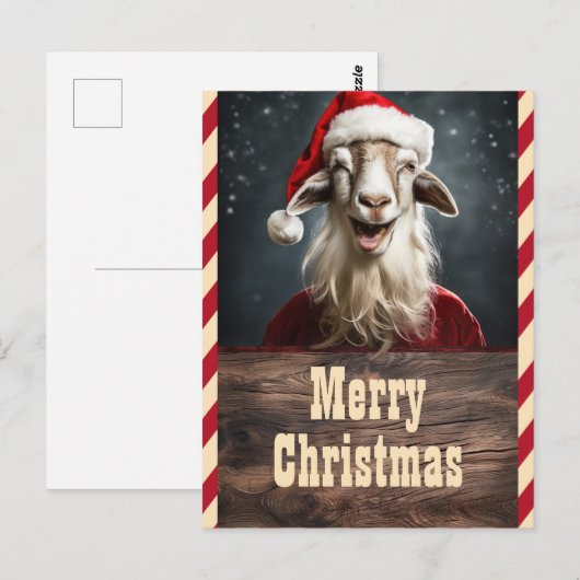 Funny Kerstgeit Briefkaart (Voorkant / Achterkant)