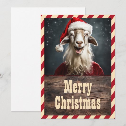 Funny Kerstgeit Feestdagenkaart (Voorkant / Achterkant)