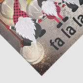 Funny Kerstgnomen en Lights fa la la la la la la l Tissuepapier (Detail)