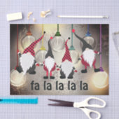 Funny Kerstgnomen en Lights fa la la la la la la l Tissuepapier (Craft)