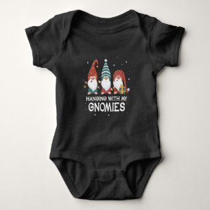 Funny Kerstgnomies Santa Claus Gnome Garden Romper