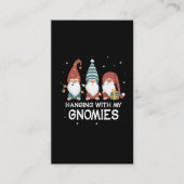 Funny Kerstgnomies Santa Claus Gnome Garden Visitekaartje (Voorkant)