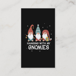 Funny Kerstgnomies Santa Claus Gnome Garden Visitekaartje