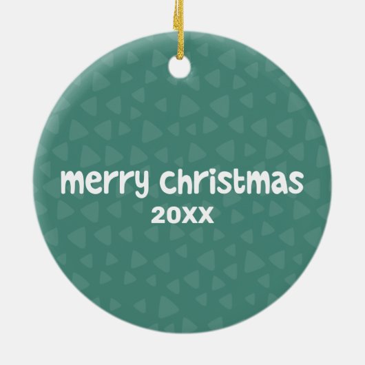 Funny Kersthaai Keramisch Ornament (Achterkant)