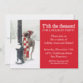 Funny Kersthond Licks Pole nodigt uit Kaart (Voorkant)