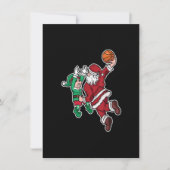 Funny Kersthonkbalspeler Santa Claus Dunk Kaart (Voorkant)
