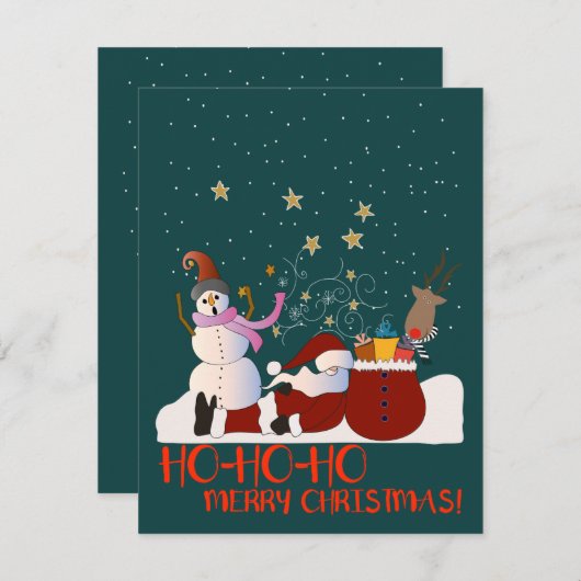 Funny kerstkaart (Voorkant / Achterkant)