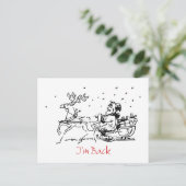 Funny kerstkaart briefkaart (Staand voorkant)