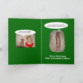 Funny kerstkaart feestdagen kaart (Binnen)