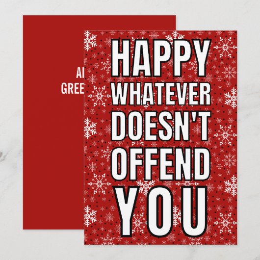 Funny kerstkaart kaart (Voorkant / Achterkant)