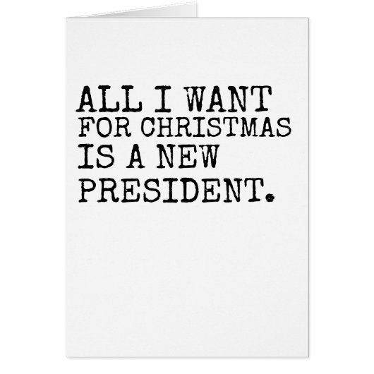 Funny kerstkaart - nieuwe president Card Funny - (Voorkant)
