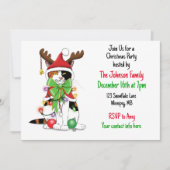 Funny Kerstkat Kaart (Voorkant)